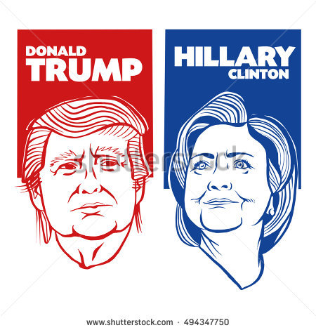 450x470 Clinton Vs Trump Clipart