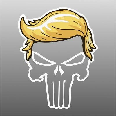 400x400 Inch Punisher With Trump Hair Sticker