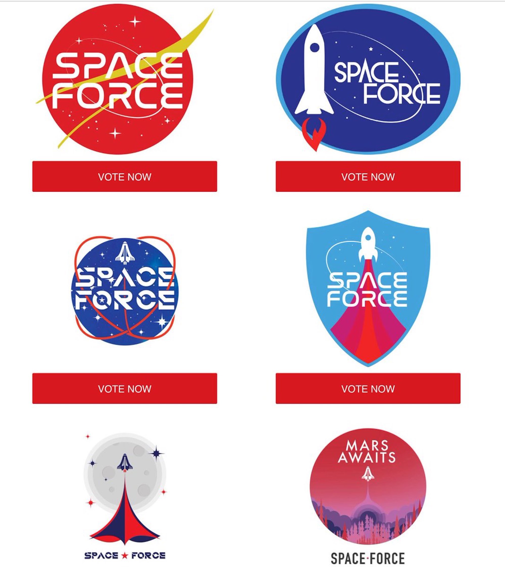 2000x2245 Trump Supporters To Vote On Space Force Logo Creative Bloq