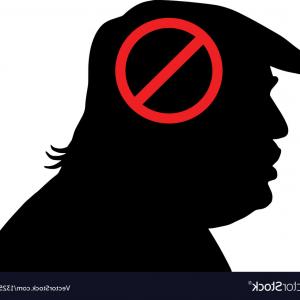 300x300 Donald Trump Silhouette With Anti Sign Vector Handandbeak