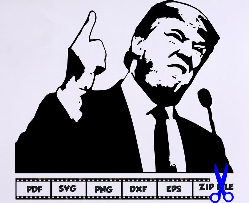 794x648 Donald Trump President Vector Decal For Cricut Etsy