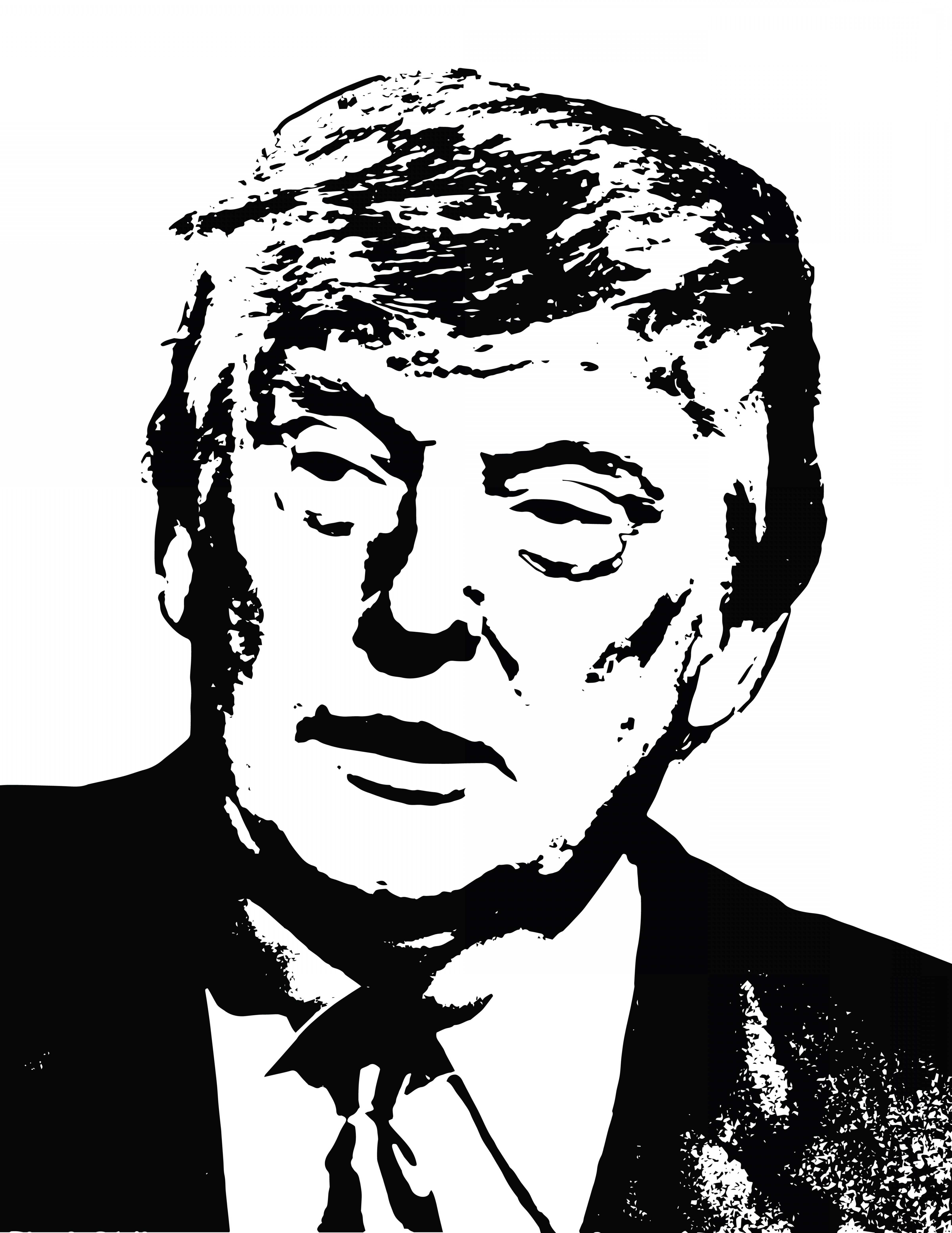 Trump Silhouette Vector at Vectorified.com | Collection of Trump ...