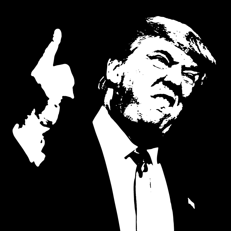 Trump Silhouette Vector at Vectorified.com | Collection of Trump ...