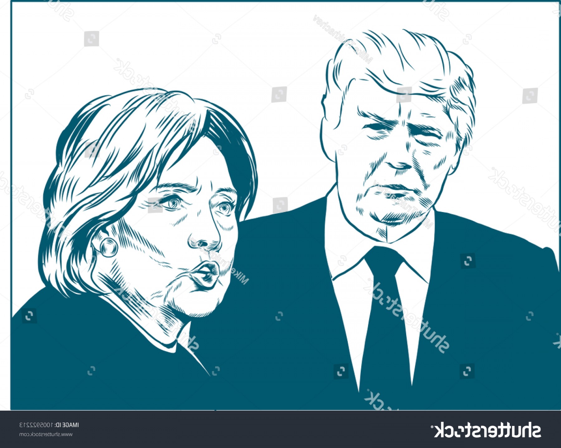 Donald Trump Hillary Clinton Vector Portrait Catchsplace 1800x1437 Donald Trump Hillary Clinton Vector Portrait Catchsplace