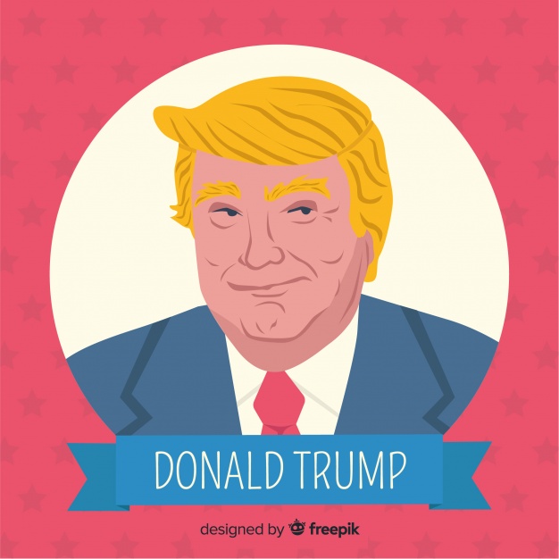 Donald Trump Portrait With Flat Design Vector Free Download 626x626 Donald Trump Portrait With Flat Design Vector Free Download