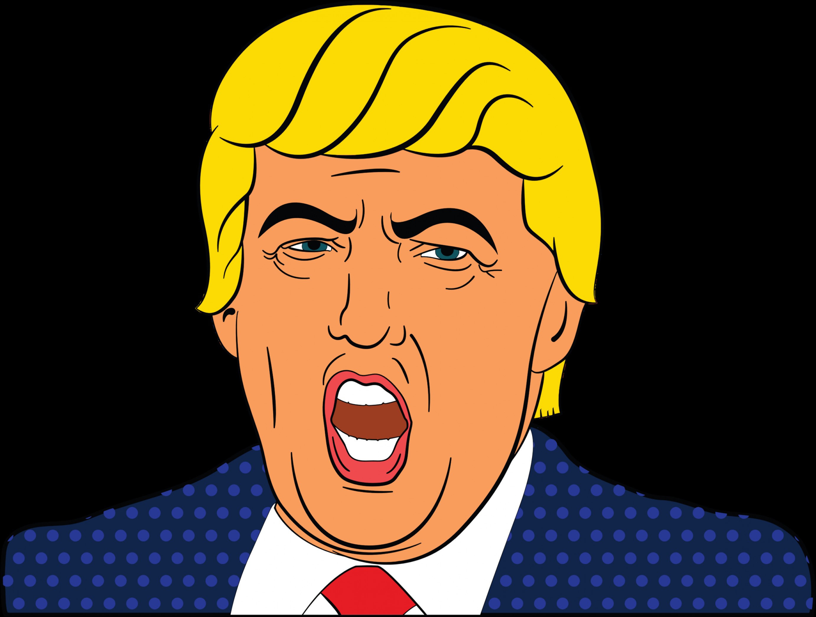 Angry Donald Trump Face Vector Clipart Lamaison 2763x2090 Angry Donald Trump Face Vector Clipart Lamaison
