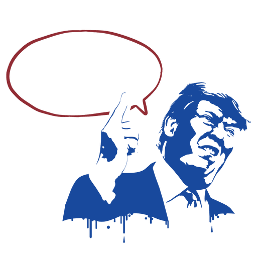 512x512 Donald Trump Stencil Illustration