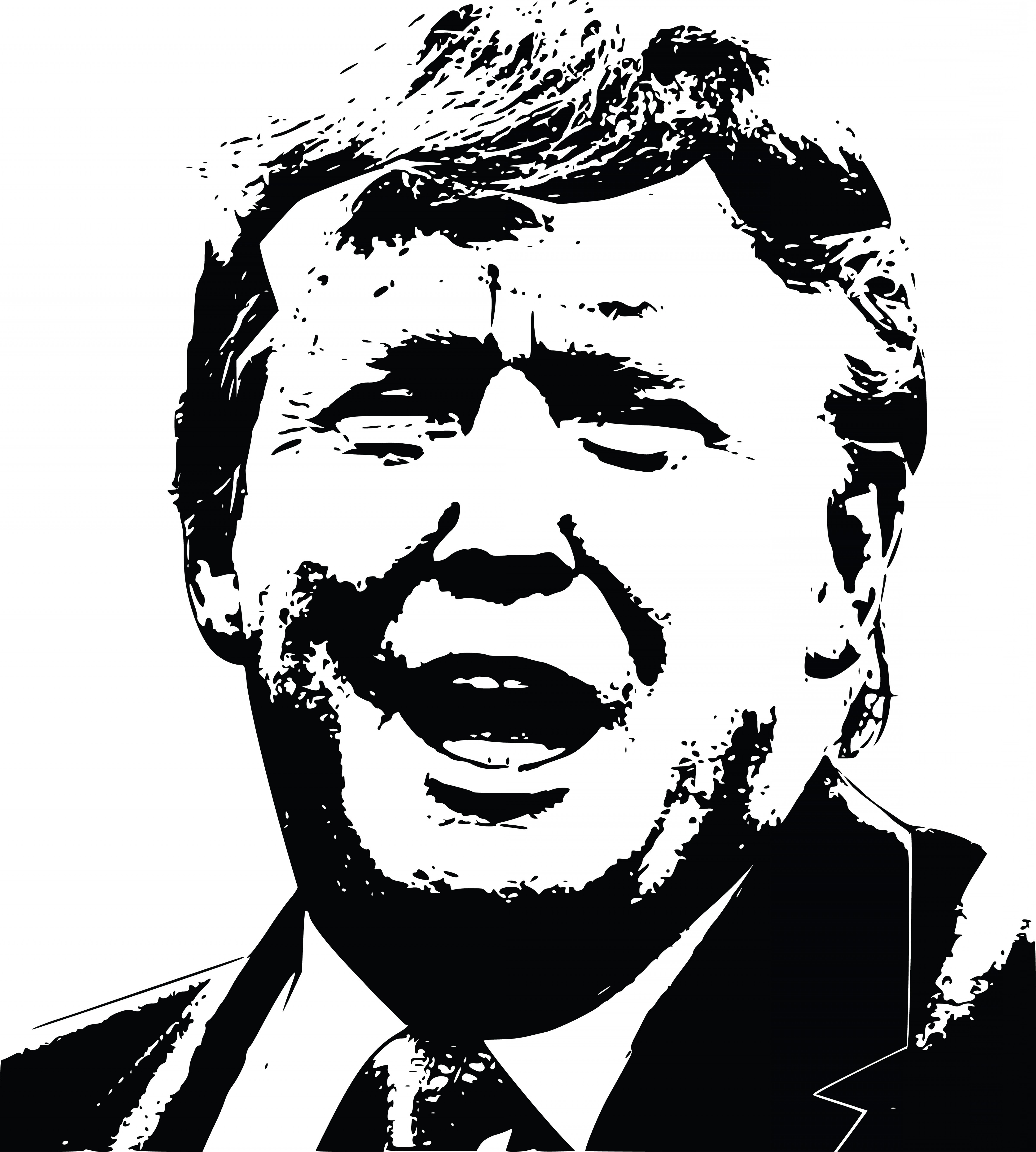 4800x5337 Free Clipart Of The President Of The United States Donald Trump