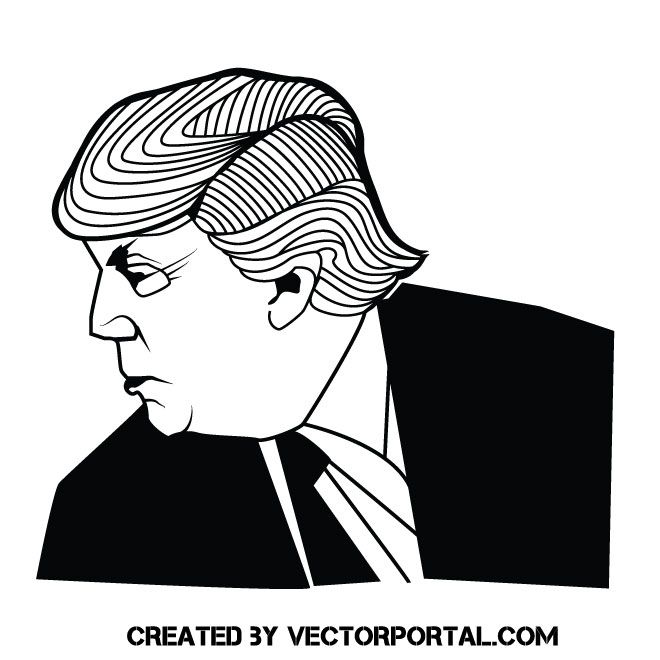 660x660 President Donald Trump Vector Clip Art Celebrity Vector
