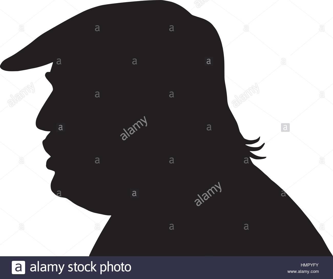1300x1092 Trump Silhouette Vector