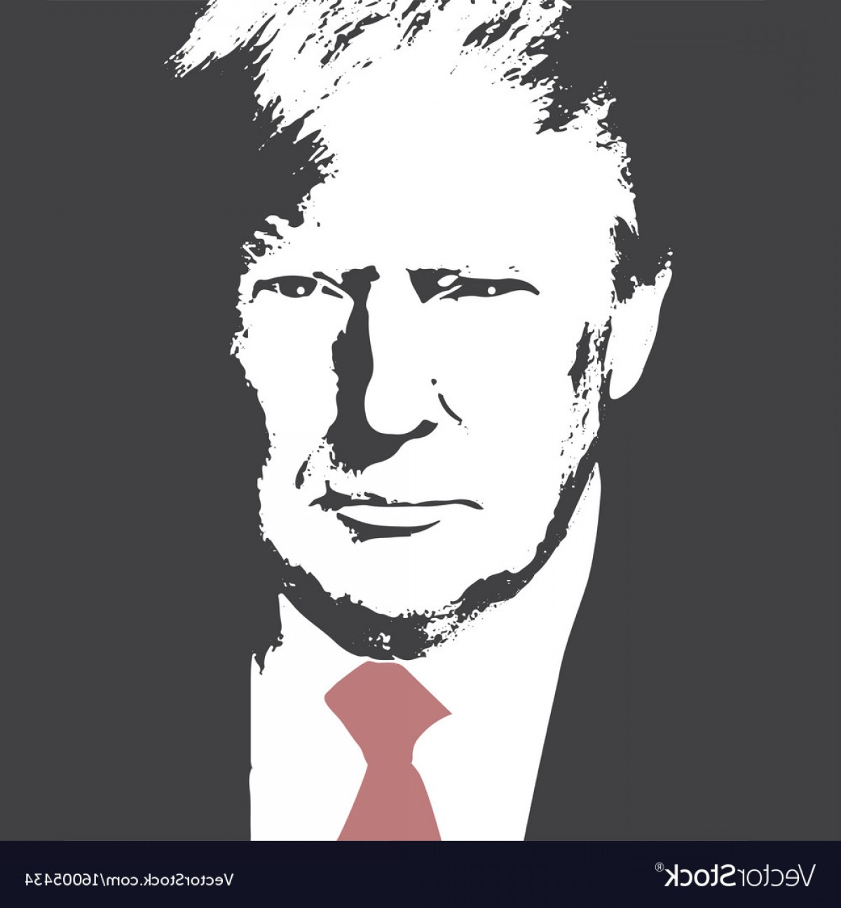 1200x1296 American President Donald Trump Flat Vector Lamaison