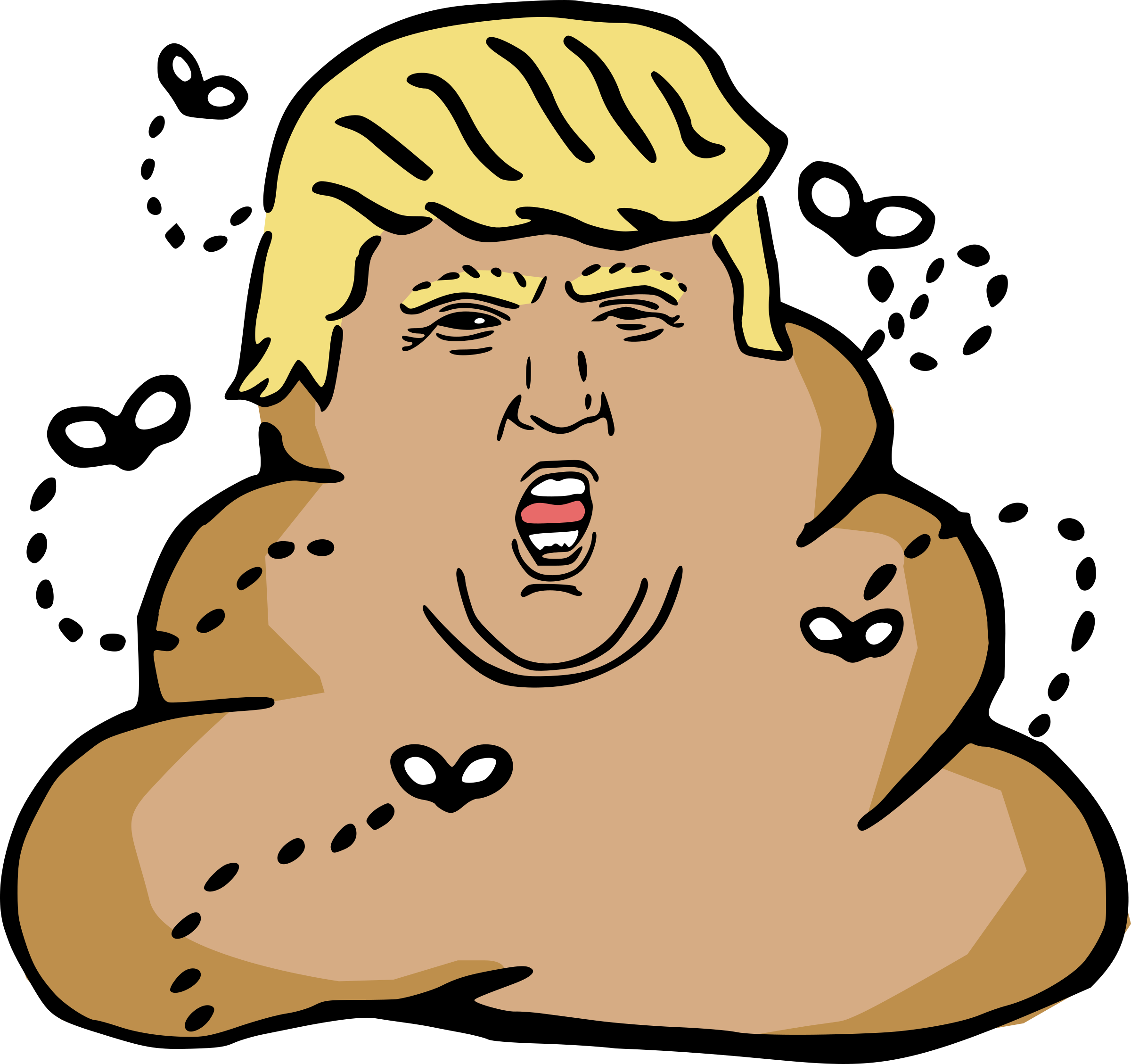 2400x2257 Donald Trump Vector Clipart Image