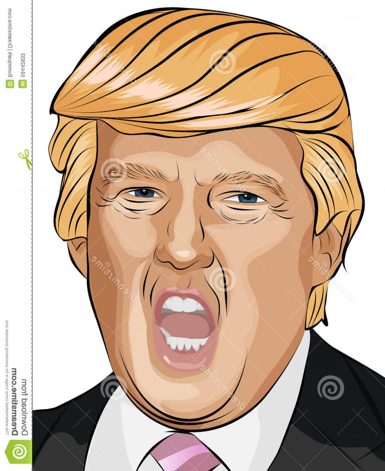 1278x1560 Editorial Stock Photo Donald Trump Vector Illustration Portrait