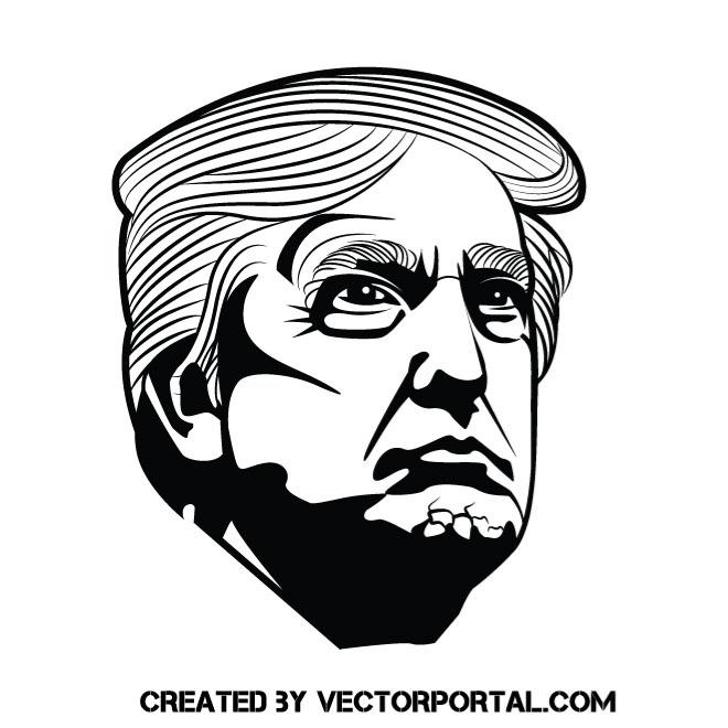 660x660 President Donald Trump Vector Image