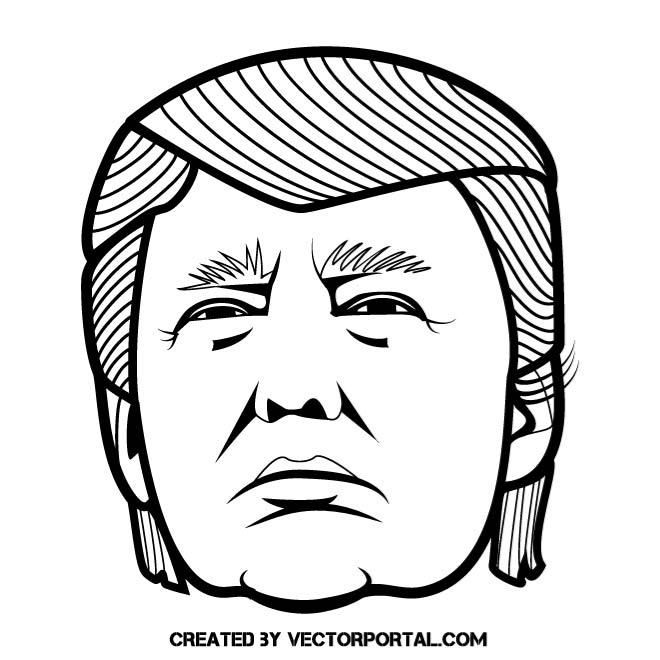 660x660 Vector Portrait Of Donald Trump Celebrity Vector Illustrations