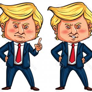 300x300 Cartoon Portrait Of Donald Trump Vector Hoodamathrun