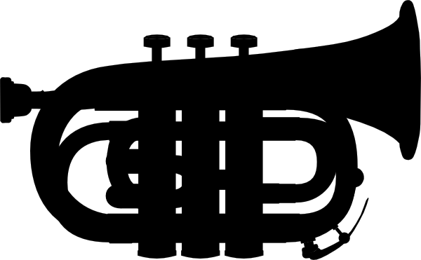 600x371 Pocket Trumpet Silhouette Clip Art