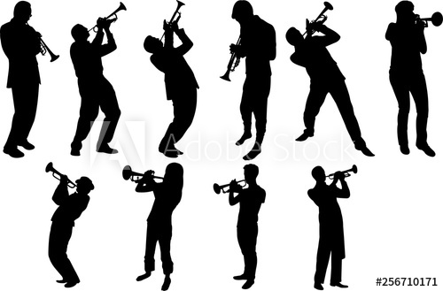 Trumpet Silhouette Vector at Vectorified.com | Collection of Trumpet ...