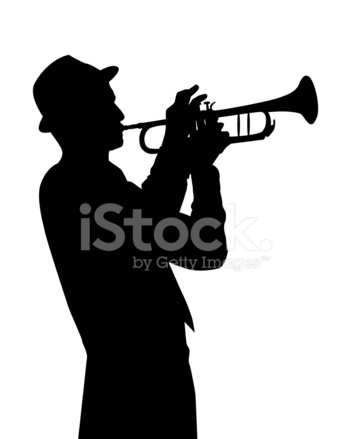 351x439 Trumpet Player Stock Vector