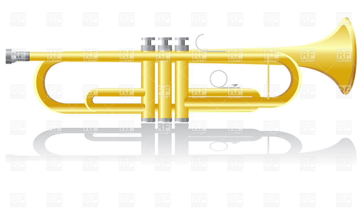 1200x720 Trumpet Drawing Vector Image Of Objects Konturvid