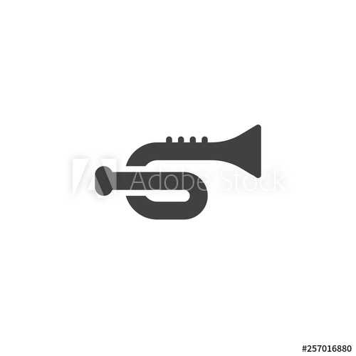 500x500 Trumpet Vector Icon Filled Flat Sign For Mobile Concept And Web
