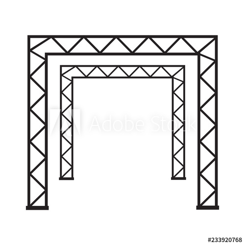 Steel Truss Girder Construction Metal Truss Framework Vector 500x500 Steel Truss Girder Construction Metal Truss Framework Vector