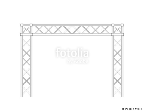 Truss Construction Isolated On White Background Vector Outline 500x389 Truss Construction Isolated On White Background Vector Outline