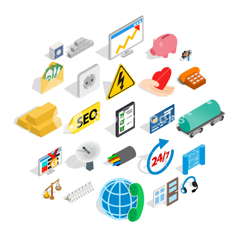 1000x1000 Trust Icons Set Isometric Set Of Trust Vector Icons For Web