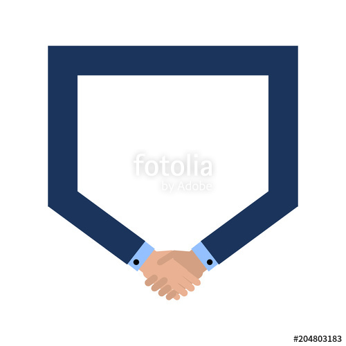 500x500 Vector Logo Design Of Deal Handshake Sign Meaning Of Friendship