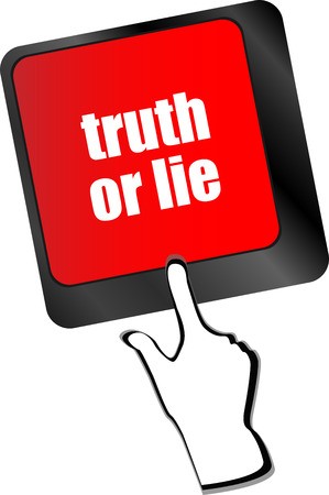 299x450 Truth Or Lie Button On Computer Keyboard Key Vector Royalty Free