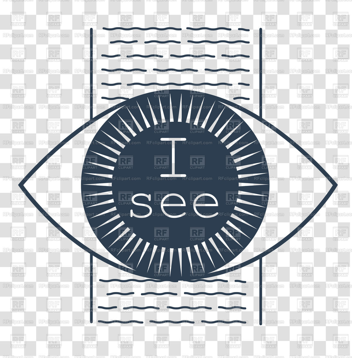 1179x1200 Concept Of Seeing The Truth, Eye With Inscription I See Vector