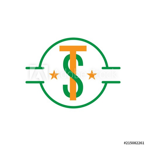 500x500 Ts Logo Vector Template Design Illustration