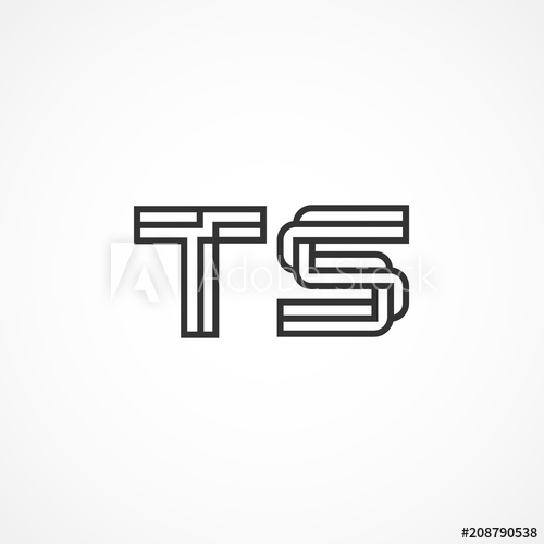 500x500 Initial Letter Ts Logo Vector Design