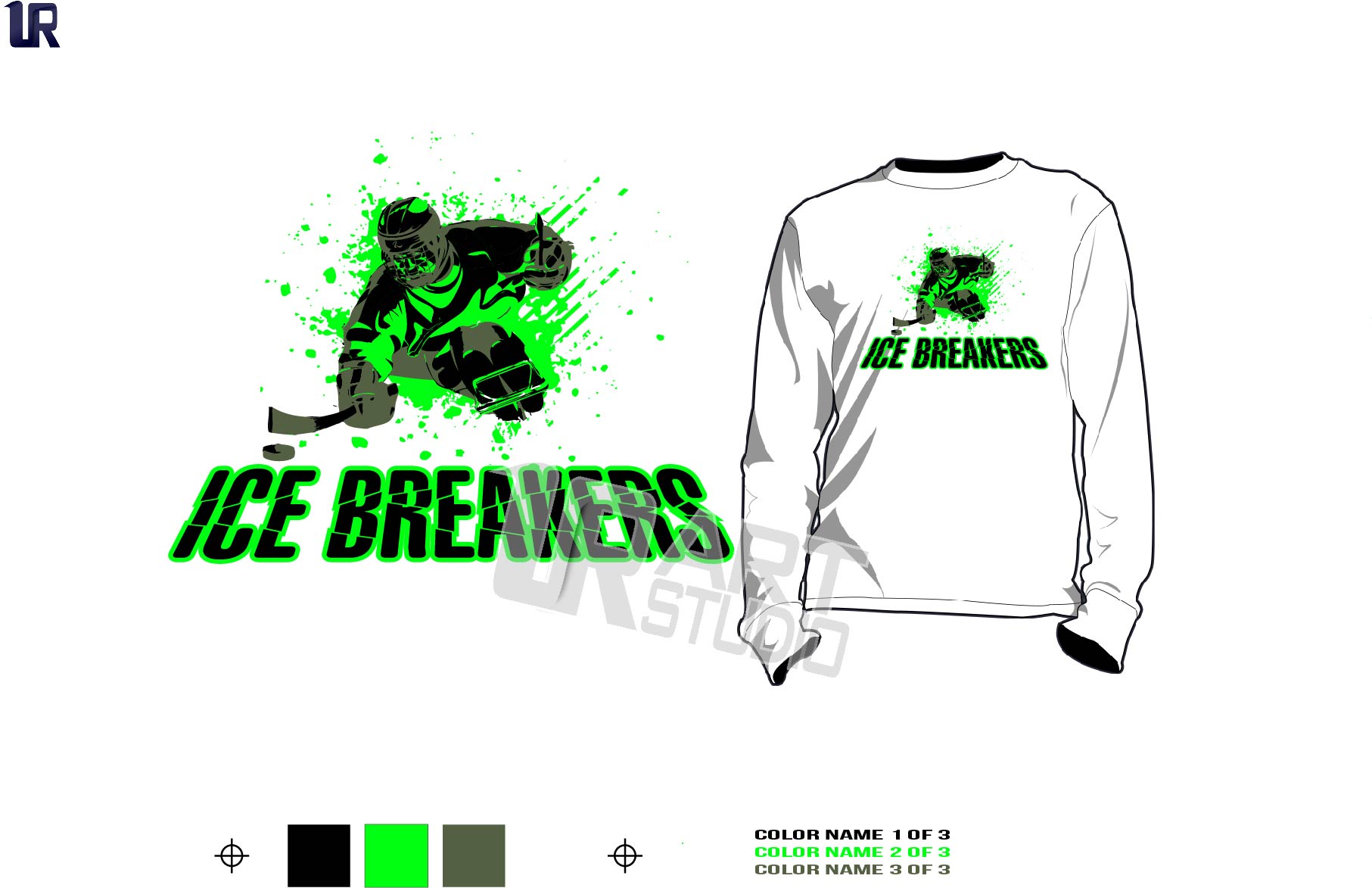 Ice Breaker Sled Hockey Tshirt Vector Design Colors Separated 1813x1173 Ice Breaker Sled Hockey Tshirt Vector Design Colors Separated