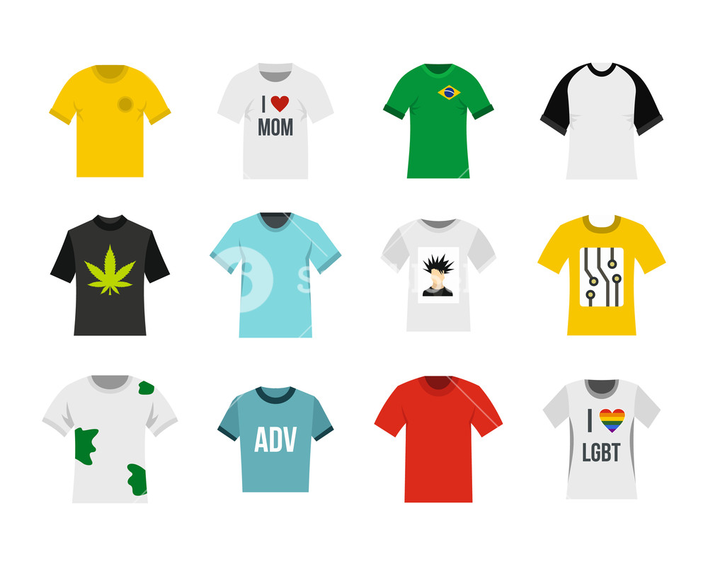 Tshirt Icon Set Flat Set Of Tshirt Vector Icons For Web Design 1000x800 Tshirt Icon Set Flat Set Of Tshirt Vector Icons For Web Design