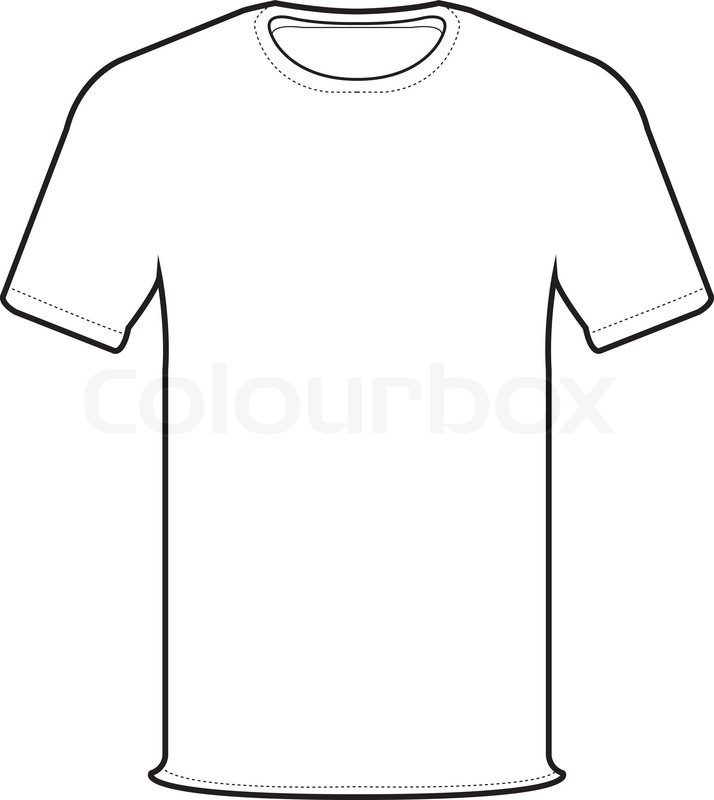 Front Side Of White T Shirt Isolate Stock Vector Colourbox 714x800 Front Side Of White T Shirt Isolate Stock Vector Colourbox