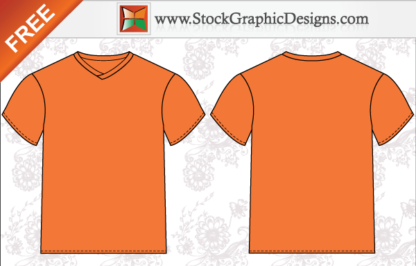 600x385 Men T Shirt Template Free Vector Illustrator