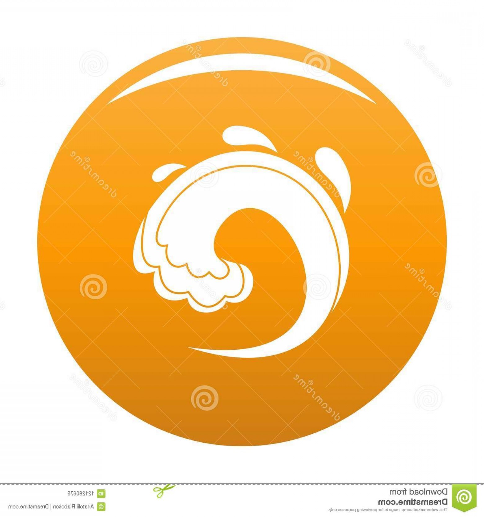 1560x1668 Wave Water Tsunami Icon Vector Orange Simple Illustration Any