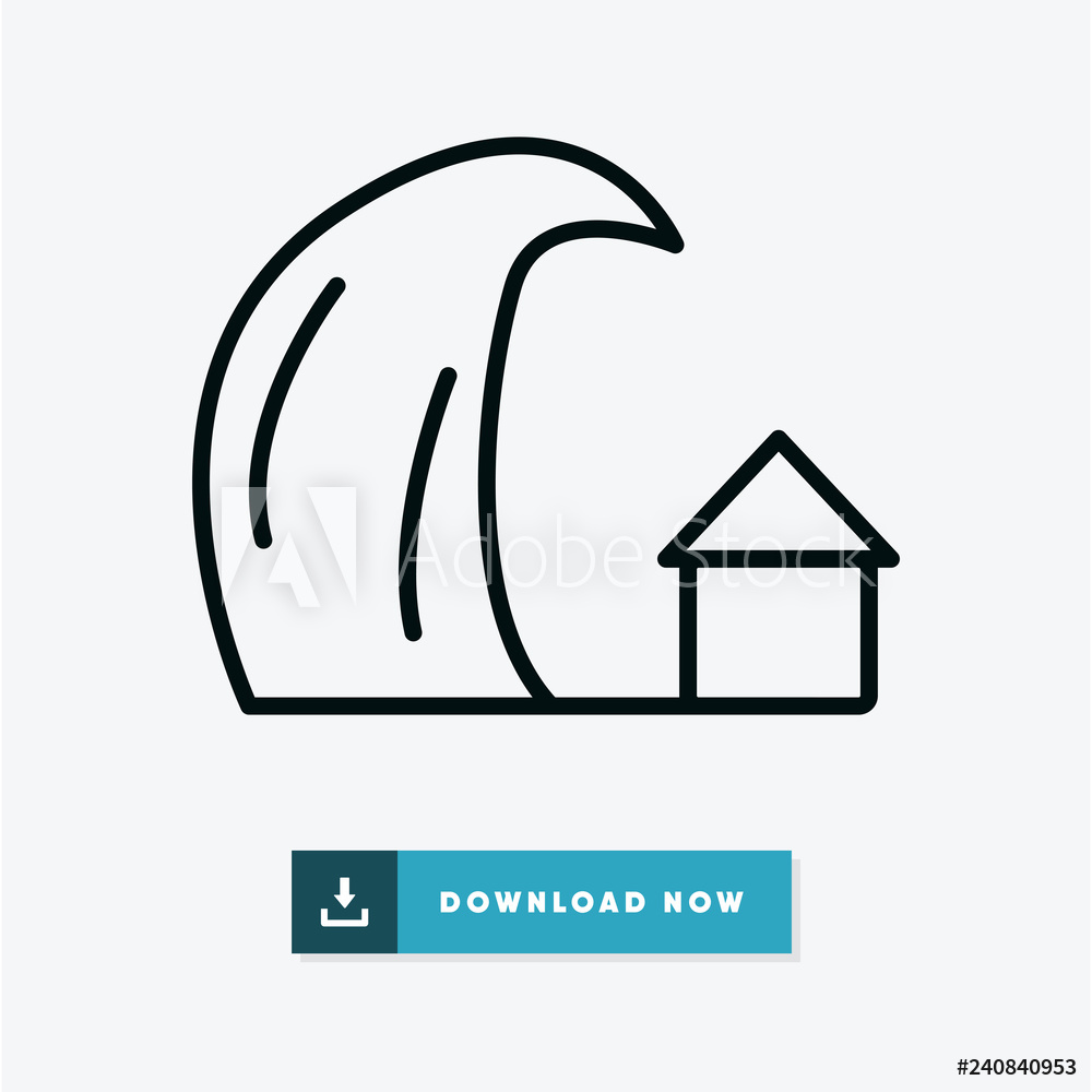 1000x1000 Photo Art Print Tsunami Vector Icon Europosters
