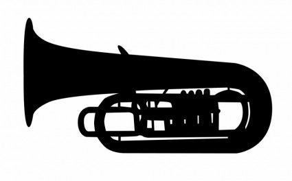 425x264 Tuba Musical Instrument Silhouette Free Vector For Free Download