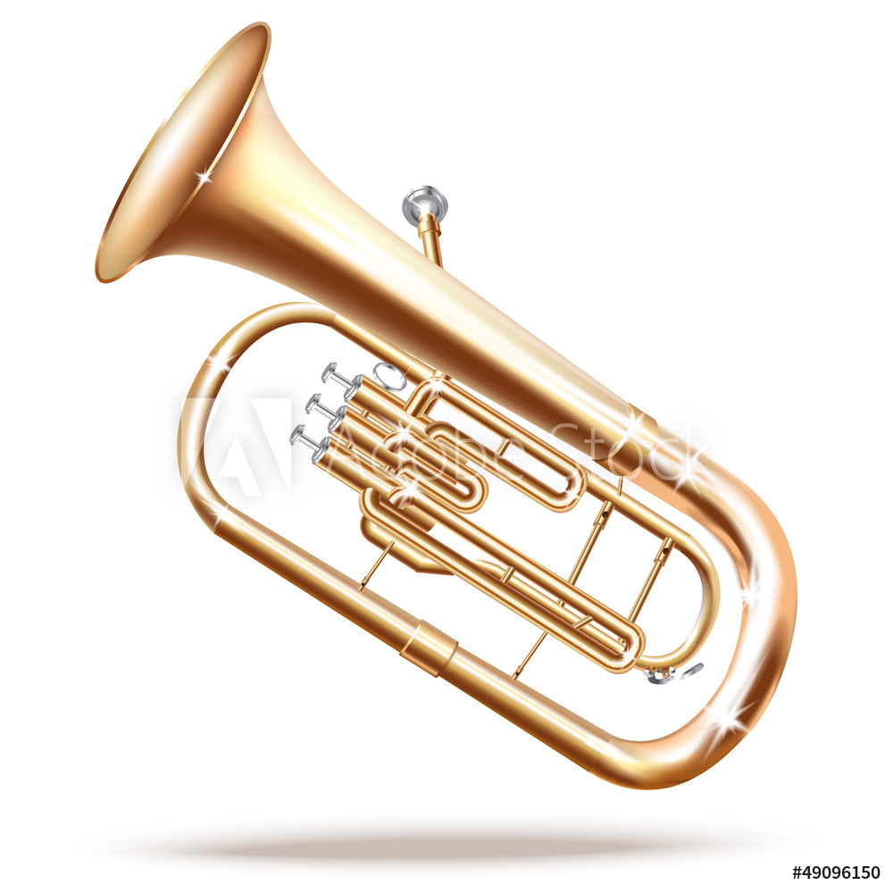 1000x1000 Fotografie, Obraz Classical Baritone Horn Euphonium Tuba