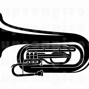 300x300 Isolated Tuba Icon Musical Instrument Vector Catchsplace