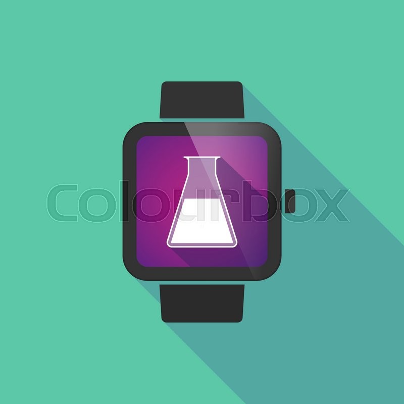 800x800 Long Shadow Smart Watch With A Stock Vector Colourbox