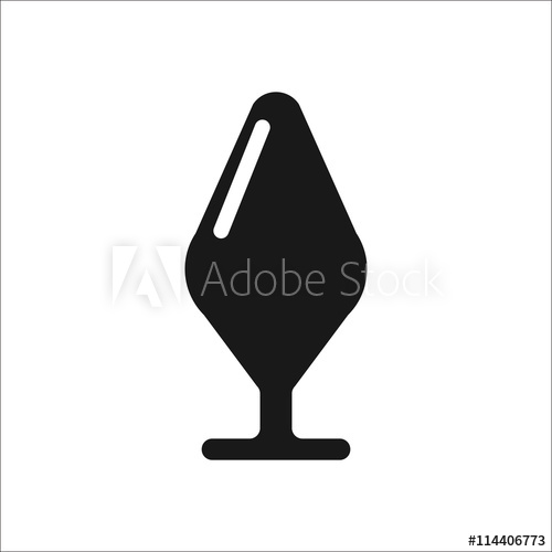 500x500 Anal Tube Sex Toy Simple Icon On Background