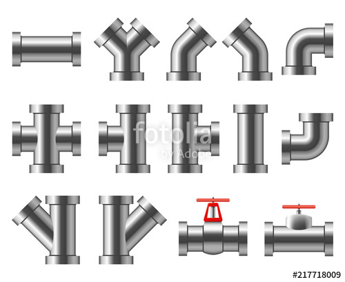 500x409 Silver Pipes Aluminum And Chrome Pipeline Pipe Fittings, Water
