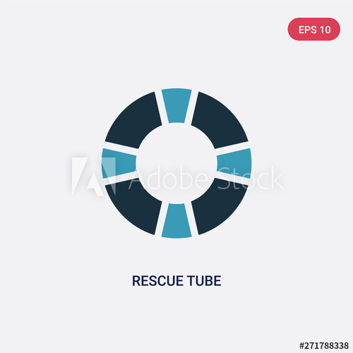 500x500 Two Color Rescue Tube Vector Icon From People Skills Concept
