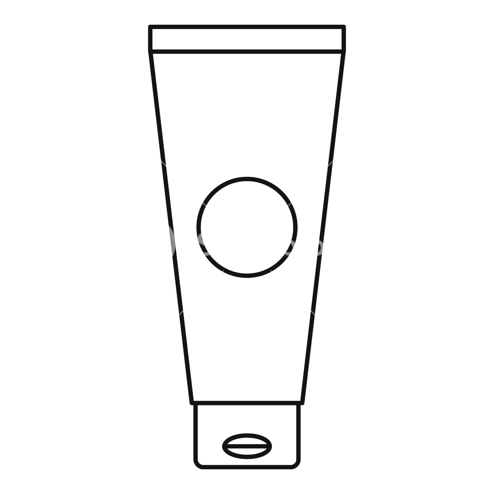 1000x1000 Cream Tube Icon Outline Illustration Of Cream Tube Vector Icon