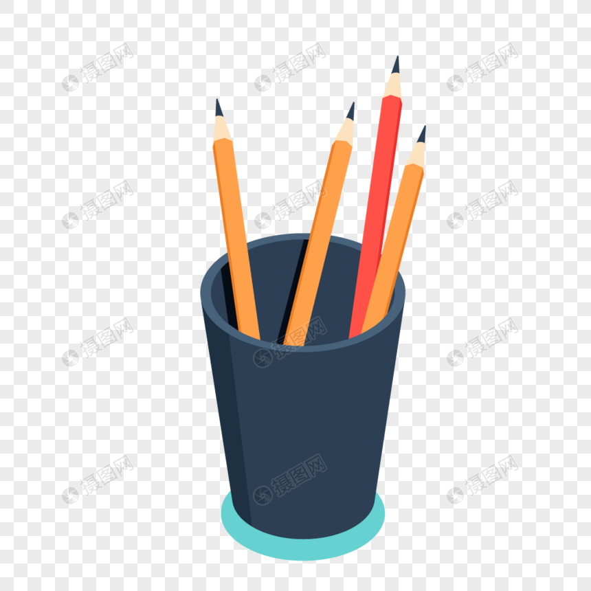 860x860 Business Office Space Pencil Pencil Tube Vector Material Png