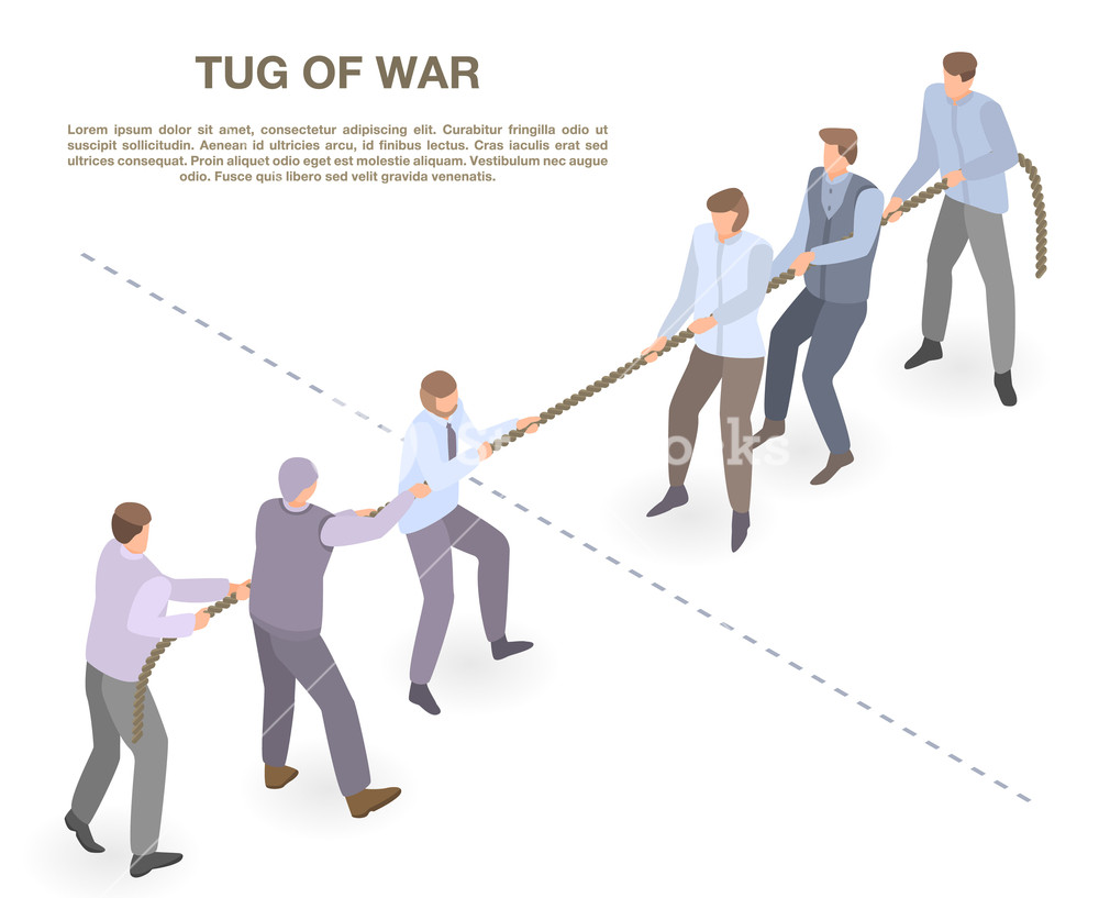 Tug Of War Concept Banner Isometric Illustration Of Tug Of War 1000x817 Tug Of War Concept Banner Isometric Illustration Of Tug Of War