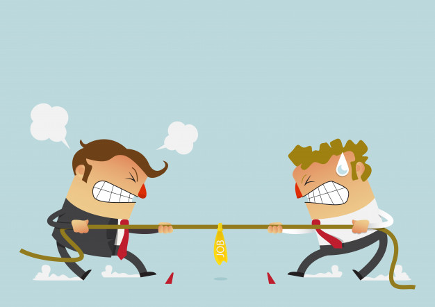 Two Businessman Fighting In The Tug Of War Competition Vector 626x442 Two Businessman Fighting In The Tug Of War Competition Vector